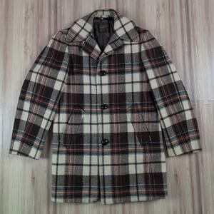 Vintage Pendleton Wool Large Jacket Coat Plaid Quilted Lining Medium 40s/50s